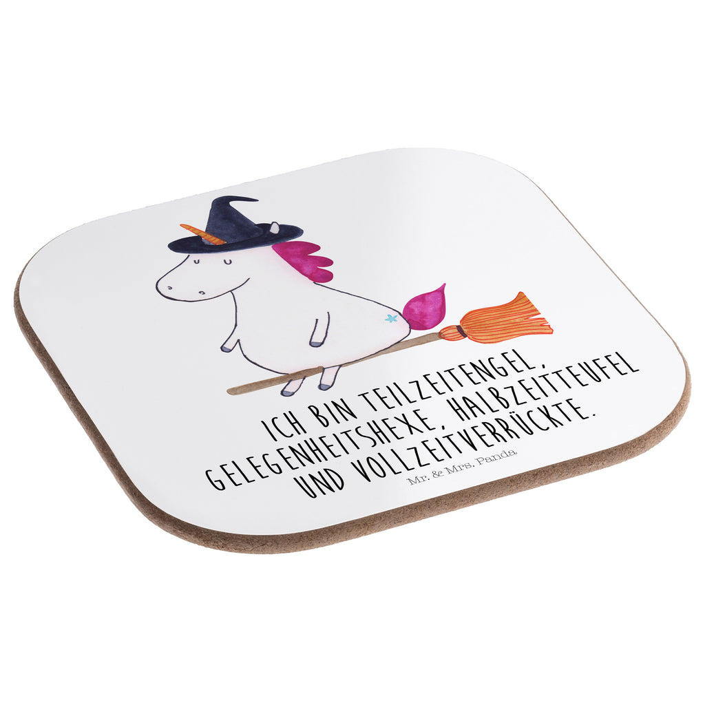Quadratische Untersetzer Einhorn Hexe Bierdeckel, Glasuntersetzer, Untersetzer Gläser, Getränkeuntersetzer, Einhorn, Einhörner, Einhorn Deko, Pegasus, Unicorn, Frau, Ehefrau, Hexe, Teufel, Engel, Verrückte, Freundin, Leben, Zicke