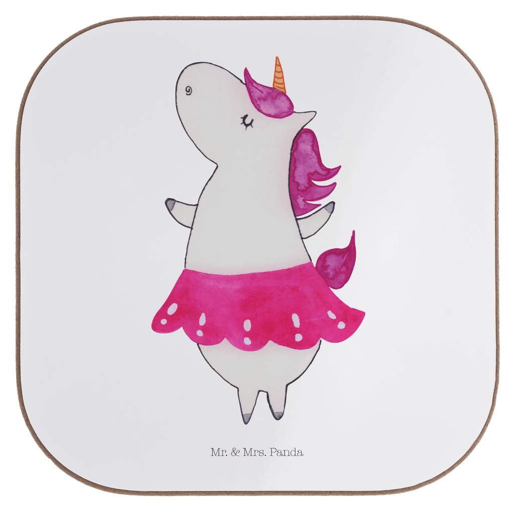 Quadratische Untersetzer Einhorn Ballerina Bierdeckel, Glasuntersetzer, Untersetzer Gläser, Getränkeuntersetzer, Einhorn, Einhörner, Einhorn Deko, Pegasus, Unicorn, Tanzen, Ballerina, Party, Wohnung, Spaß, Feiern, Geburtstag, Tänzerin, Lebenslust, Lebensfreude
