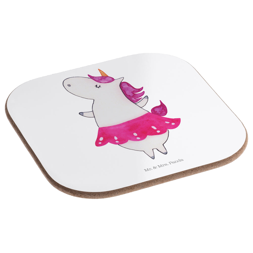 Quadratische Untersetzer Einhorn Ballerina Bierdeckel, Glasuntersetzer, Untersetzer Gläser, Getränkeuntersetzer, Einhorn, Einhörner, Einhorn Deko, Pegasus, Unicorn, Tanzen, Ballerina, Party, Wohnung, Spaß, Feiern, Geburtstag, Tänzerin, Lebenslust, Lebensfreude