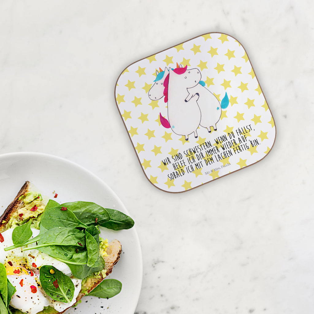 Quadratische Untersetzer Einhörner Umarmen Bierdeckel, Glasuntersetzer, Untersetzer Gläser, Getränkeuntersetzer, Einhorn, Einhörner, Einhorn Deko, Pegasus, Unicorn, Freundinnen, Freundin, BFF, Schwester, Schwestern, Familie, Geschwister, Sister, Liebe