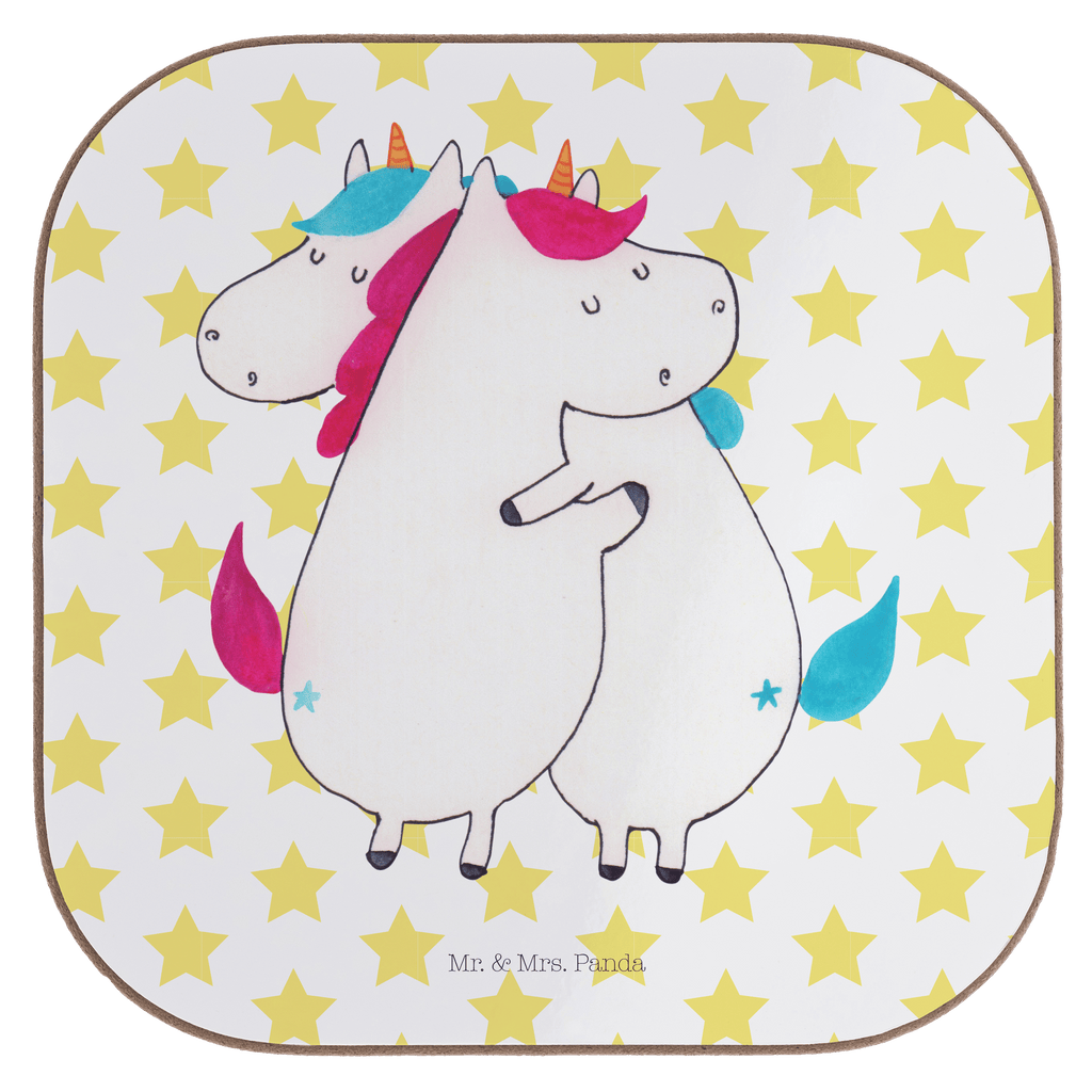 Quadratische Untersetzer Einhörner Umarmen Bierdeckel, Glasuntersetzer, Untersetzer Gläser, Getränkeuntersetzer, Einhorn, Einhörner, Einhorn Deko, Pegasus, Unicorn, Freundinnen, Freundin, BFF, Schwester, Schwestern, Familie, Geschwister, Sister, Liebe