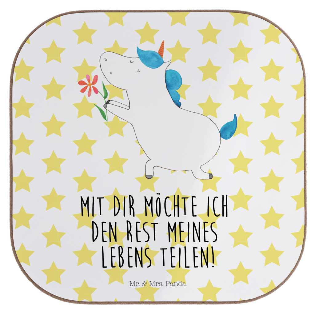 Quadratische Untersetzer Einhorn Blume Bierdeckel, Glasuntersetzer, Untersetzer Gläser, Getränkeuntersetzer, Einhorn, Einhörner, Einhorn Deko, Pegasus, Unicorn, Liebe, Liebesbeweis, Antrag, Heiratsantrag, Verlobung, Ehepaar, Pärchen, Partner, Freund, Freundin, Ehe, heiraten