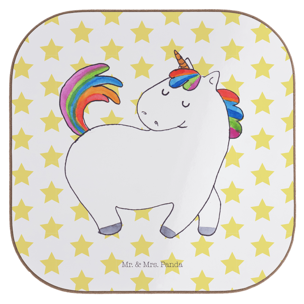 Quadratische Untersetzer Einhorn stolzierend Bierdeckel, Glasuntersetzer, Untersetzer Gläser, Getränkeuntersetzer, Einhorn, Einhörner, Einhorn Deko, Pegasus, Unicorn, stolz, anders, bunt, Pferd, Reiter, Reiten, Freundin, Geschenk