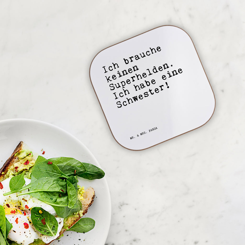 Quadratische Untersetzer Sprüche und Zitate Ich brauche keinen Superhelden. Ich habe eine Schwester! Bierdeckel, Glasuntersetzer, Untersetzer Gläser, Getränkeuntersetzer, Spruch, Sprüche, lustig, Weisheiten, Zitate, Spruch Sprüche Weisheiten Zitate Lustig Weisheit Worte