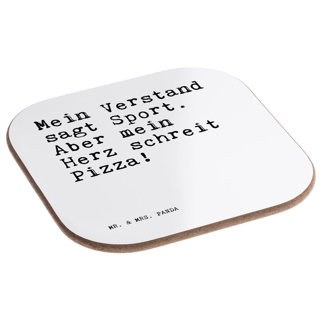 Quadratische Untersetzer Sprüche und Zitate Mein Verstand sagt Sport. Aber mein Herz schreit Pizza! Bierdeckel, Glasuntersetzer, Untersetzer Gläser, Getränkeuntersetzer, Spruch, Sprüche, lustig, Weisheiten, Zitate, Spruch Sprüche Weisheiten Zitate Lustig Weisheit Worte