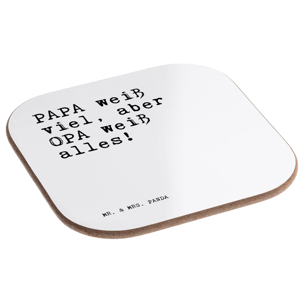 Quadratische Untersetzer Sprüche und Zitate PAPA weiß viel, aber OPA weiß alles! Bierdeckel, Glasuntersetzer, Untersetzer Gläser, Getränkeuntersetzer, Spruch, Sprüche, lustig, Weisheiten, Zitate, Spruch Sprüche Weisheiten Zitate Lustig Weisheit Worte