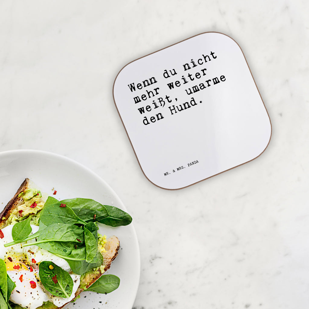 Quadratische Untersetzer Sprüche und Zitate Wenn du nicht mehr weiter weißt, umarme den Hund. Bierdeckel, Glasuntersetzer, Untersetzer Gläser, Getränkeuntersetzer, Spruch, Sprüche, lustig, Weisheiten, Zitate, Spruch Sprüche Weisheiten Zitate Lustig Weisheit Worte