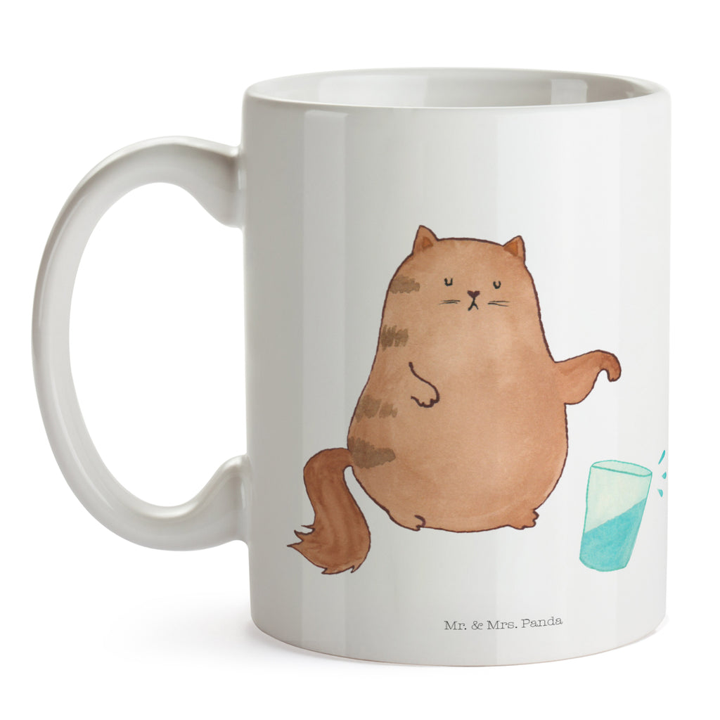 Tasse Katze Wasserglas Katzen, Katze, Kater, Mietze, Cat, Cats, Katzenhalter, Katzenbesitzerin, Haustier, Katzenliebhaber, Wasser, Glas,	 Becher, Kaffeetasse, Kaffeebecher, Tee, Frühstück, Büro  Katze, Katzenmotiv, Katzenfan, Katzendeko, Katzenfreund, Katzenliebhaber, Katzenprodukte, Katzenartikel, Katzenaccessoires, Katzensouvenirs, Katzenliebhaberprodukte, Katzenmotive