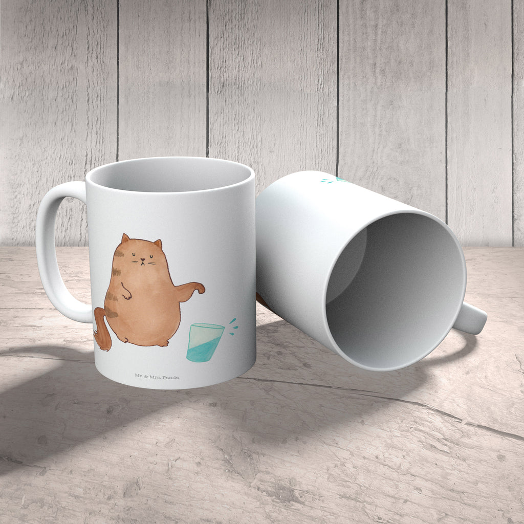 Tasse Katze Wasserglas Katzen, Katze, Kater, Mietze, Cat, Cats, Katzenhalter, Katzenbesitzerin, Haustier, Katzenliebhaber, Wasser, Glas,	 Becher, Kaffeetasse, Kaffeebecher, Tee, Frühstück, Büro  Katze, Katzenmotiv, Katzenfan, Katzendeko, Katzenfreund, Katzenliebhaber, Katzenprodukte, Katzenartikel, Katzenaccessoires, Katzensouvenirs, Katzenliebhaberprodukte, Katzenmotive
