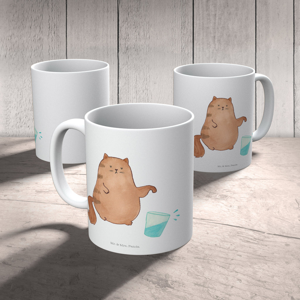 Tasse Katze Wasserglas Katzen, Katze, Kater, Mietze, Cat, Cats, Katzenhalter, Katzenbesitzerin, Haustier, Katzenliebhaber, Wasser, Glas,	 Becher, Kaffeetasse, Kaffeebecher, Tee, Frühstück, Büro  Katze, Katzenmotiv, Katzenfan, Katzendeko, Katzenfreund, Katzenliebhaber, Katzenprodukte, Katzenartikel, Katzenaccessoires, Katzensouvenirs, Katzenliebhaberprodukte, Katzenmotive