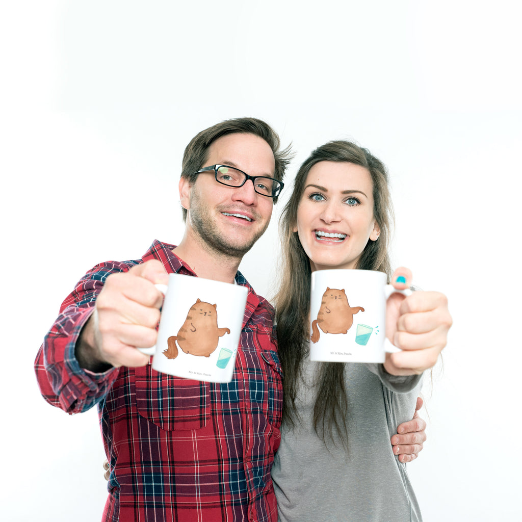 Tasse Katze Wasserglas Katzen, Katze, Kater, Mietze, Cat, Cats, Katzenhalter, Katzenbesitzerin, Haustier, Katzenliebhaber, Wasser, Glas,	 Becher, Kaffeetasse, Kaffeebecher, Tee, Frühstück, Büro  Katze, Katzenmotiv, Katzenfan, Katzendeko, Katzenfreund, Katzenliebhaber, Katzenprodukte, Katzenartikel, Katzenaccessoires, Katzensouvenirs, Katzenliebhaberprodukte, Katzenmotive