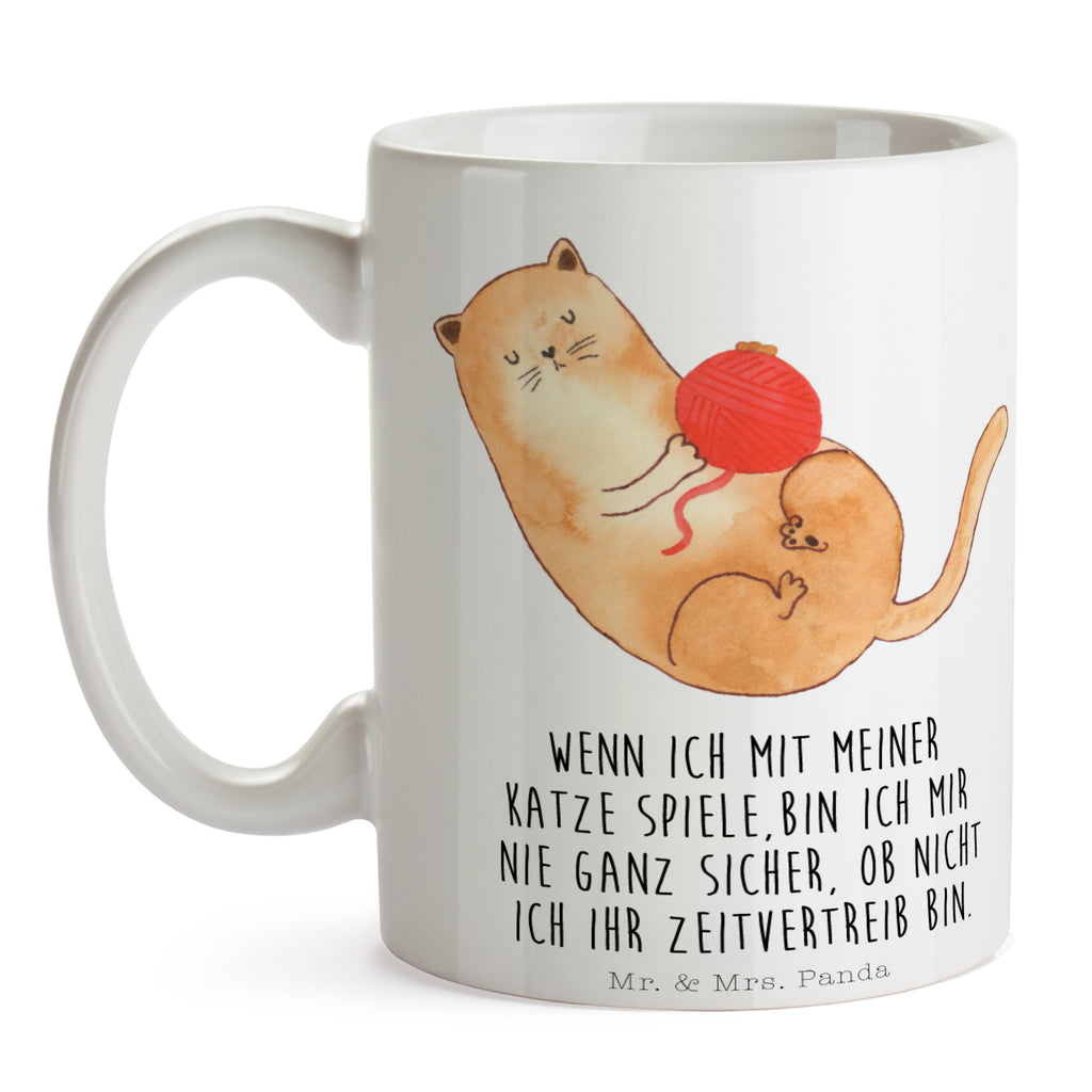 Tasse Katzen Wollknäul Katzen, Katze, Kater, Mietze, Cat, Cats, Katzenhalter, Katzenbesitzerin, Haustier, Wollknäuel, Wolle, Spielen, Spiel, verspielt,	 Becher, Kaffeetasse, Kaffeebecher, Tee, Frühstück, Büro  Katze, Katzenmotiv, Katzenfan, Katzendeko, Katzenfreund, Katzenliebhaber, Katzenprodukte, Katzenartikel, Katzenaccessoires, Katzensouvenirs, Katzenliebhaberprodukte, Katzenmotive