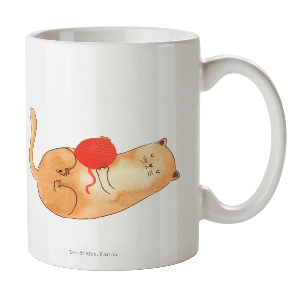 Tasse Katzen Wollknäul Katzen, Katze, Kater, Mietze, Cat, Cats, Katzenhalter, Katzenbesitzerin, Haustier, Wollknäuel, Wolle, Spielen, Spiel, verspielt,	 Becher, Kaffeetasse, Kaffeebecher, Tee, Frühstück, Büro  Katze, Katzenmotiv, Katzenfan, Katzendeko, Katzenfreund, Katzenliebhaber, Katzenprodukte, Katzenartikel, Katzenaccessoires, Katzensouvenirs, Katzenliebhaberprodukte, Katzenmotive