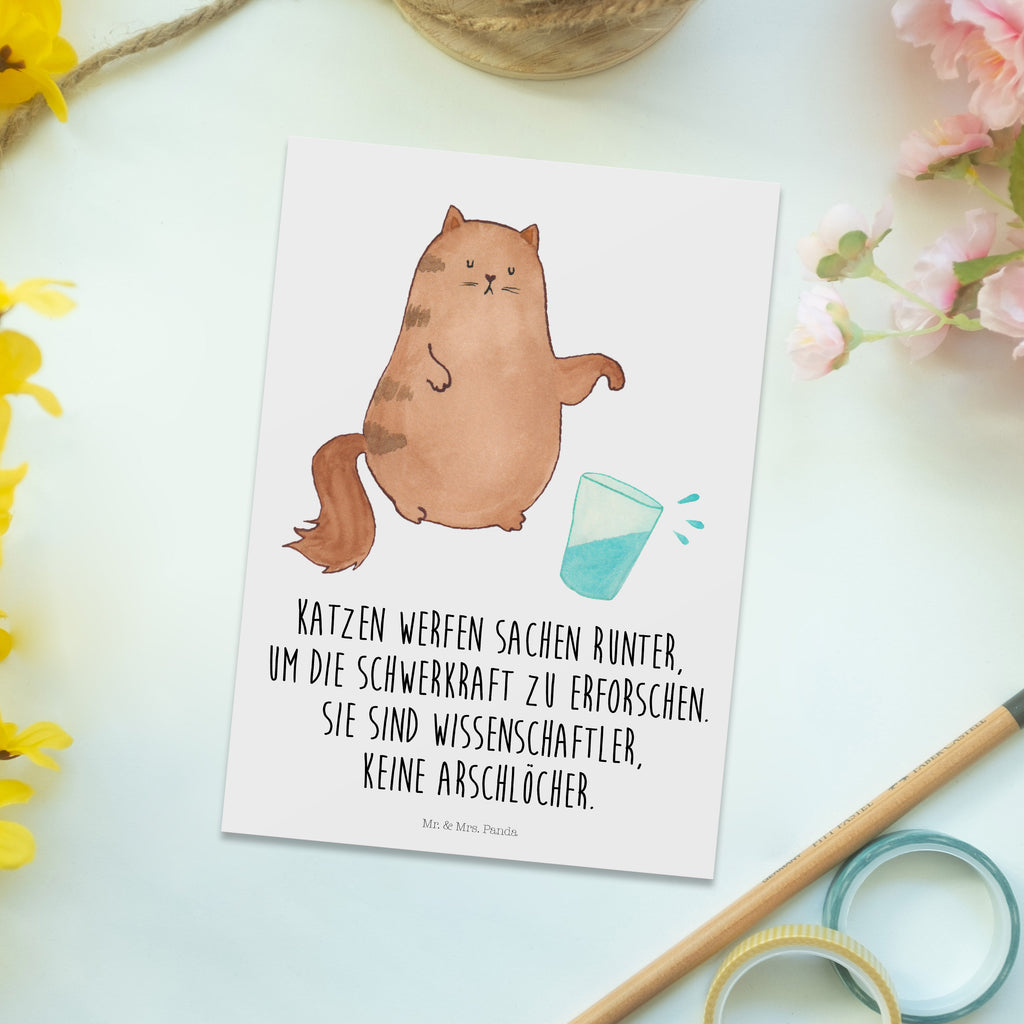 Postkarte Katze Wasserglas Geschenkkarte, Grußkarte, Karte, Einladung, Ansichtskarte, Geburtstagskarte, Einladungskarte, Dankeskarte, Katze, Katzenmotiv, Katzenfan, Katzendeko, Katzenfreund, Katzenliebhaber, Katzenprodukte, Katzenartikel, Katzenaccessoires, Katzensouvenirs, Katzenliebhaberprodukte, Katzenmotive, Katzen, Kater, Mietze, Cat, Cats, Katzenhalter, Katzenbesitzerin, Haustier, Wasser, Glas