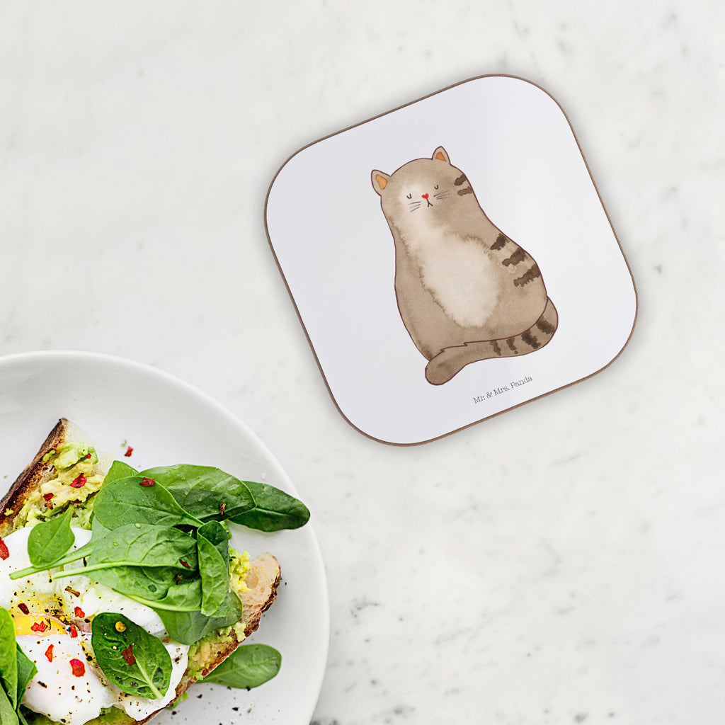 Quadratische Untersetzer Katze sitzend Bierdeckel, Glasuntersetzer, Untersetzer Gläser, Getränkeuntersetzer, Katze, Katzenmotiv, Katzenfan, Katzendeko, Katzenfreund, Katzenliebhaber, Katzenprodukte, Katzenartikel, Katzenaccessoires, Katzensouvenirs, Katzenliebhaberprodukte, Katzenmotive, Katzen, Kater, Mietze, Cat, Cats, Katzenhalter, Katzenbesitzerin, Haustier, Katzenliebe, Lebensinhalt, Liebe, Mittelpunkt, Familie