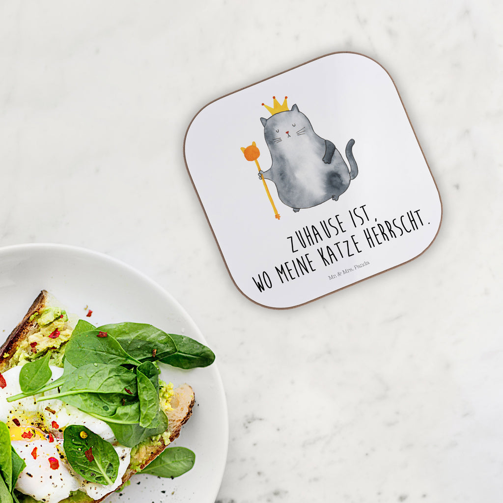 Quadratische Untersetzer Katzen Koenig Bierdeckel, Glasuntersetzer, Untersetzer Gläser, Getränkeuntersetzer, Katze, Katzenmotiv, Katzenfan, Katzendeko, Katzenfreund, Katzenliebhaber, Katzenprodukte, Katzenartikel, Katzenaccessoires, Katzensouvenirs, Katzenliebhaberprodukte, Katzenmotive, Katzen, Kater, Mietze, Cat, Cats, Katzenhalter, Katzenbesitzerin, Haustier, König, Königin, Queen, Familie, Mietzhaus, Wohnung, erste eigenen Wohnung, Umzug, Einzug