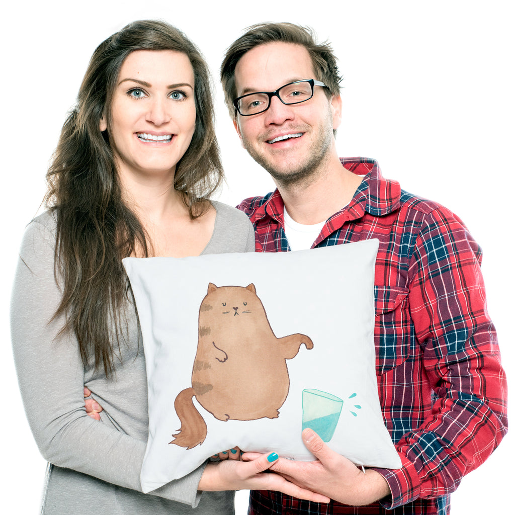 40x40 Kissen Katze Wasserglas Kissenhülle, Kopfkissen, Sofakissen, Dekokissen, Motivkissen, Katze, Katzenmotiv, Katzenfan, Katzendeko, Katzenfreund, Katzenliebhaber, Katzenprodukte, Katzenartikel, Katzenaccessoires, Katzensouvenirs, Katzenliebhaberprodukte, Katzenmotive, Katzen, Kater, Mietze, Cat, Cats, Katzenhalter, Katzenbesitzerin, Haustier, Wasser, Glas