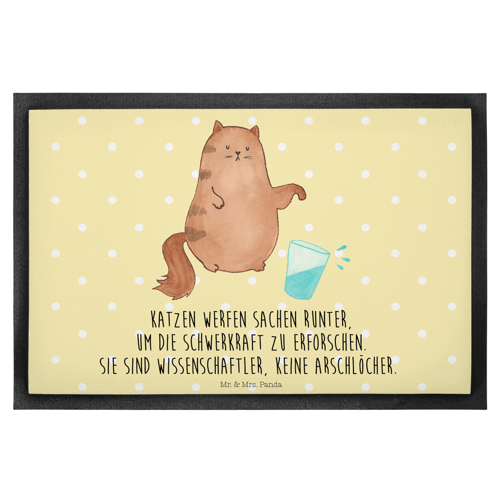 Fußmatte Katze Wasserglas Katzen, Katze, Kater, Mietze, Cat, Cats, Katzenhalter, Katzenbesitzerin, Haustier, Katzenliebhaber, Wasser, Glas,	 Türvorleger, Schmutzmatte, Fußabtreter, Matte, Schmutzfänger, Fußabstreifer, Schmutzfangmatte, Türmatte, Motivfußmatte,  Haustürmatte, Vorleger  Katze, Katzenmotiv, Katzenfan, Katzendeko, Katzenfreund, Katzenliebhaber, Katzenprodukte, Katzenartikel, Katzenaccessoires, Katzensouvenirs, Katzenliebhaberprodukte, Katzenmotive