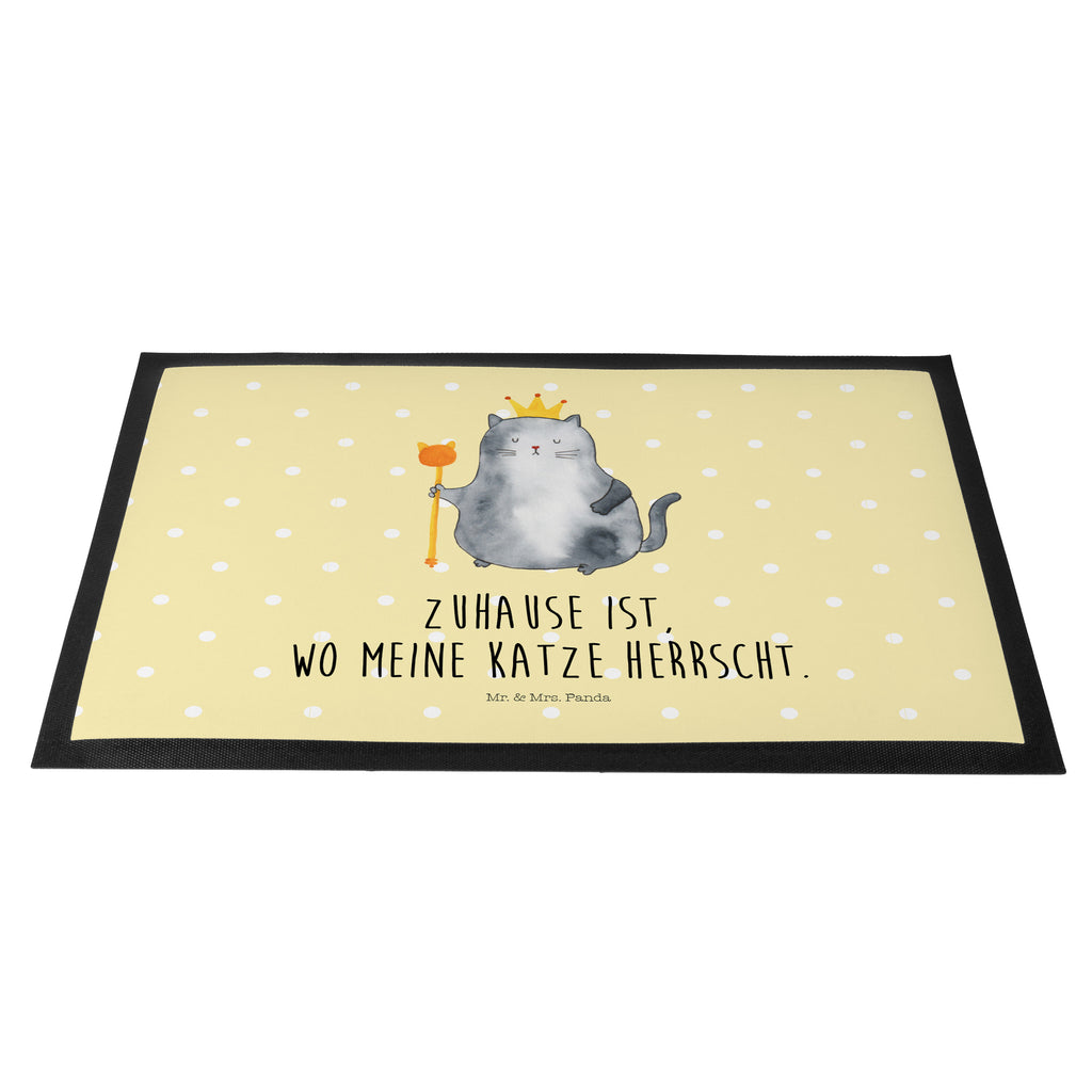 Fußmatte Katzen Koenig Katzen, Katze, Kater, Mietze, Cat, Cats, Katzenhalter, Katzenbesitzerin, Haustier, König, Königin, Queen, Familie, Mietzhaus, Wohnung, erste eigenen Wohnung, Umzug, Einzug	 Türvorleger, Schmutzmatte, Fußabtreter, Matte, Schmutzfänger, Fußabstreifer, Schmutzfangmatte, Türmatte, Motivfußmatte,  Haustürmatte, Vorleger  Katze, Katzenmotiv, Katzenfan, Katzendeko, Katzenfreund, Katzenliebhaber, Katzenprodukte, Katzenartikel, Katzenaccessoires, Katzensouvenirs, Katzenliebhaberprodukte, Katzenmotive