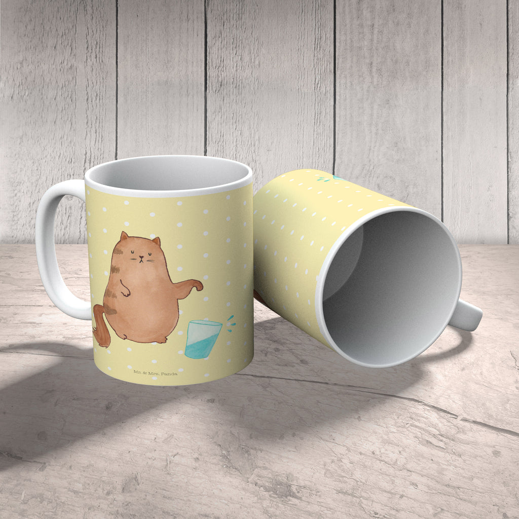 Tasse Katze Wasserglas Katzen, Katze, Kater, Mietze, Cat, Cats, Katzenhalter, Katzenbesitzerin, Haustier, Katzenliebhaber, Wasser, Glas,	 Becher, Kaffeetasse, Kaffeebecher, Tee, Frühstück, Büro  Katze, Katzenmotiv, Katzenfan, Katzendeko, Katzenfreund, Katzenliebhaber, Katzenprodukte, Katzenartikel, Katzenaccessoires, Katzensouvenirs, Katzenliebhaberprodukte, Katzenmotive