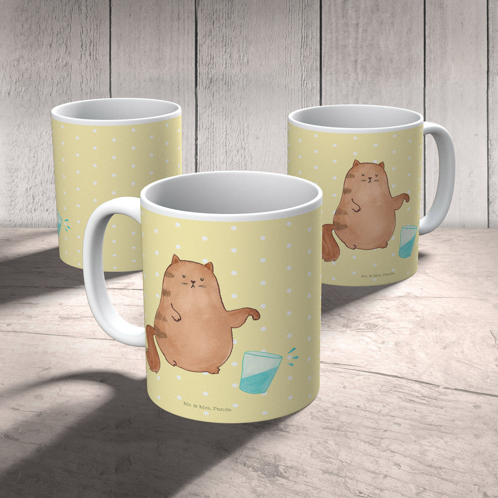 Tasse Katze Wasserglas Katzen, Katze, Kater, Mietze, Cat, Cats, Katzenhalter, Katzenbesitzerin, Haustier, Katzenliebhaber, Wasser, Glas,	 Becher, Kaffeetasse, Kaffeebecher, Tee, Frühstück, Büro  Katze, Katzenmotiv, Katzenfan, Katzendeko, Katzenfreund, Katzenliebhaber, Katzenprodukte, Katzenartikel, Katzenaccessoires, Katzensouvenirs, Katzenliebhaberprodukte, Katzenmotive