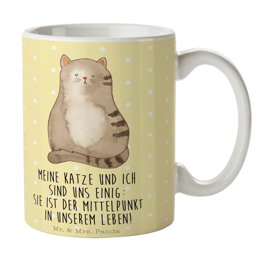 Tasse Katze sitzend Katzen, Katze, Kater, Mietze, Cat, Cats, Katzenhalter, Katzenbesitzerin, Haustier, Katzenliebe, Lebensinhalt, Liebe, Mittelpunkt, Familie Becher, Kaffeetasse, Kaffeebecher, Tee, Frühstück, Büro  Katze, Katzenmotiv, Katzenfan, Katzendeko, Katzenfreund, Katzenliebhaber, Katzenprodukte, Katzenartikel, Katzenaccessoires, Katzensouvenirs, Katzenliebhaberprodukte, Katzenmotive
