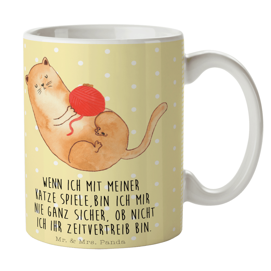 Tasse Katzen Wollknäul Katzen, Katze, Kater, Mietze, Cat, Cats, Katzenhalter, Katzenbesitzerin, Haustier, Wollknäuel, Wolle, Spielen, Spiel, verspielt,	 Becher, Kaffeetasse, Kaffeebecher, Tee, Frühstück, Büro  Katze, Katzenmotiv, Katzenfan, Katzendeko, Katzenfreund, Katzenliebhaber, Katzenprodukte, Katzenartikel, Katzenaccessoires, Katzensouvenirs, Katzenliebhaberprodukte, Katzenmotive