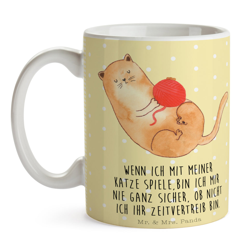Tasse Katzen Wollknäul Katzen, Katze, Kater, Mietze, Cat, Cats, Katzenhalter, Katzenbesitzerin, Haustier, Wollknäuel, Wolle, Spielen, Spiel, verspielt,	 Becher, Kaffeetasse, Kaffeebecher, Tee, Frühstück, Büro  Katze, Katzenmotiv, Katzenfan, Katzendeko, Katzenfreund, Katzenliebhaber, Katzenprodukte, Katzenartikel, Katzenaccessoires, Katzensouvenirs, Katzenliebhaberprodukte, Katzenmotive