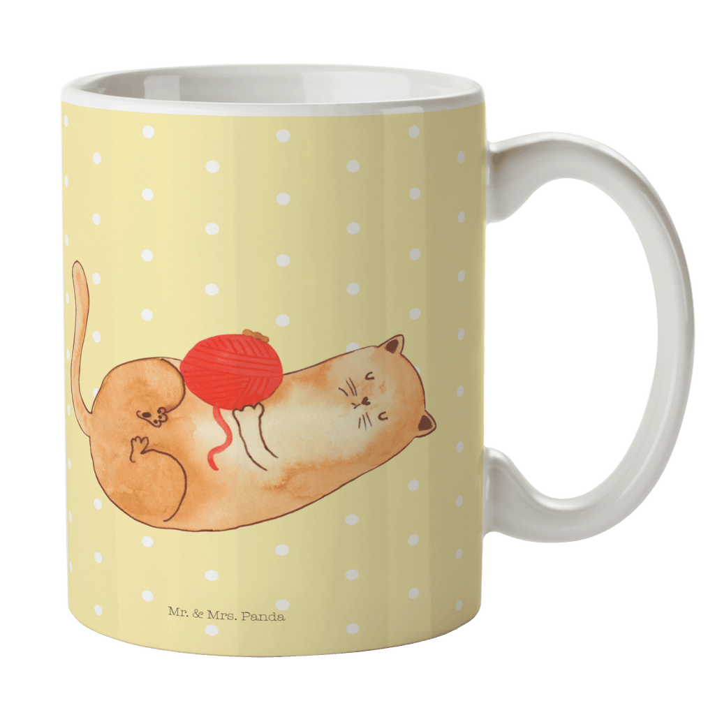 Tasse Katzen Wollknäul Katzen, Katze, Kater, Mietze, Cat, Cats, Katzenhalter, Katzenbesitzerin, Haustier, Wollknäuel, Wolle, Spielen, Spiel, verspielt,	 Becher, Kaffeetasse, Kaffeebecher, Tee, Frühstück, Büro  Katze, Katzenmotiv, Katzenfan, Katzendeko, Katzenfreund, Katzenliebhaber, Katzenprodukte, Katzenartikel, Katzenaccessoires, Katzensouvenirs, Katzenliebhaberprodukte, Katzenmotive