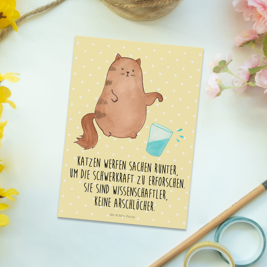 Postkarte Katze Wasserglas Geschenkkarte, Grußkarte, Karte, Einladung, Ansichtskarte, Geburtstagskarte, Einladungskarte, Dankeskarte, Katze, Katzenmotiv, Katzenfan, Katzendeko, Katzenfreund, Katzenliebhaber, Katzenprodukte, Katzenartikel, Katzenaccessoires, Katzensouvenirs, Katzenliebhaberprodukte, Katzenmotive, Katzen, Kater, Mietze, Cat, Cats, Katzenhalter, Katzenbesitzerin, Haustier, Wasser, Glas