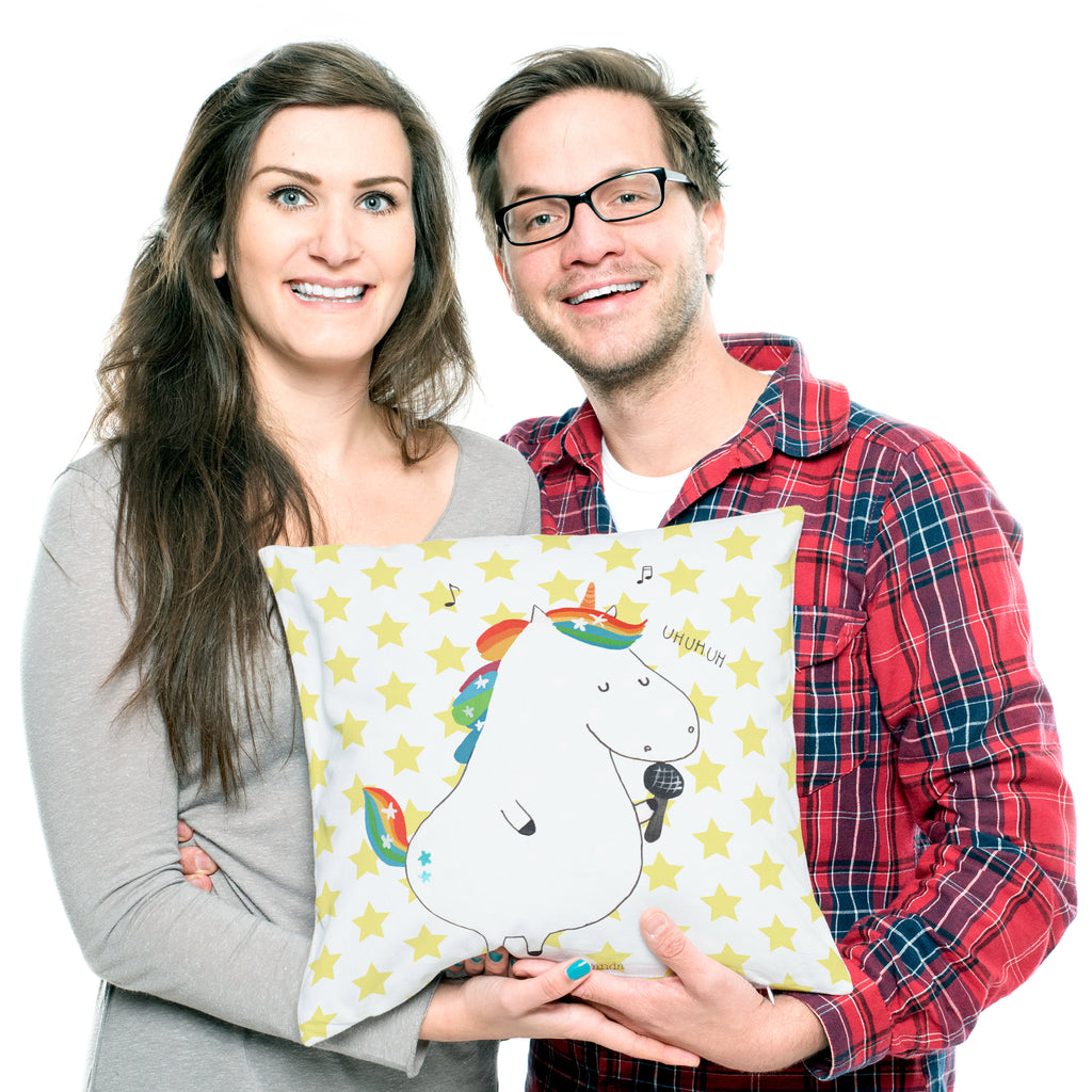 40x40 Kissen Einhorn Sänger Kissenhülle, Kopfkissen, Sofakissen, Dekokissen, Motivkissen, Einhorn, Einhörner, Einhorn Deko, Pegasus, Unicorn, Glitzer, Konfetti, Party, Geburtstag, Feier, Fest, Disco, Sängerin, Sänger, Freundin