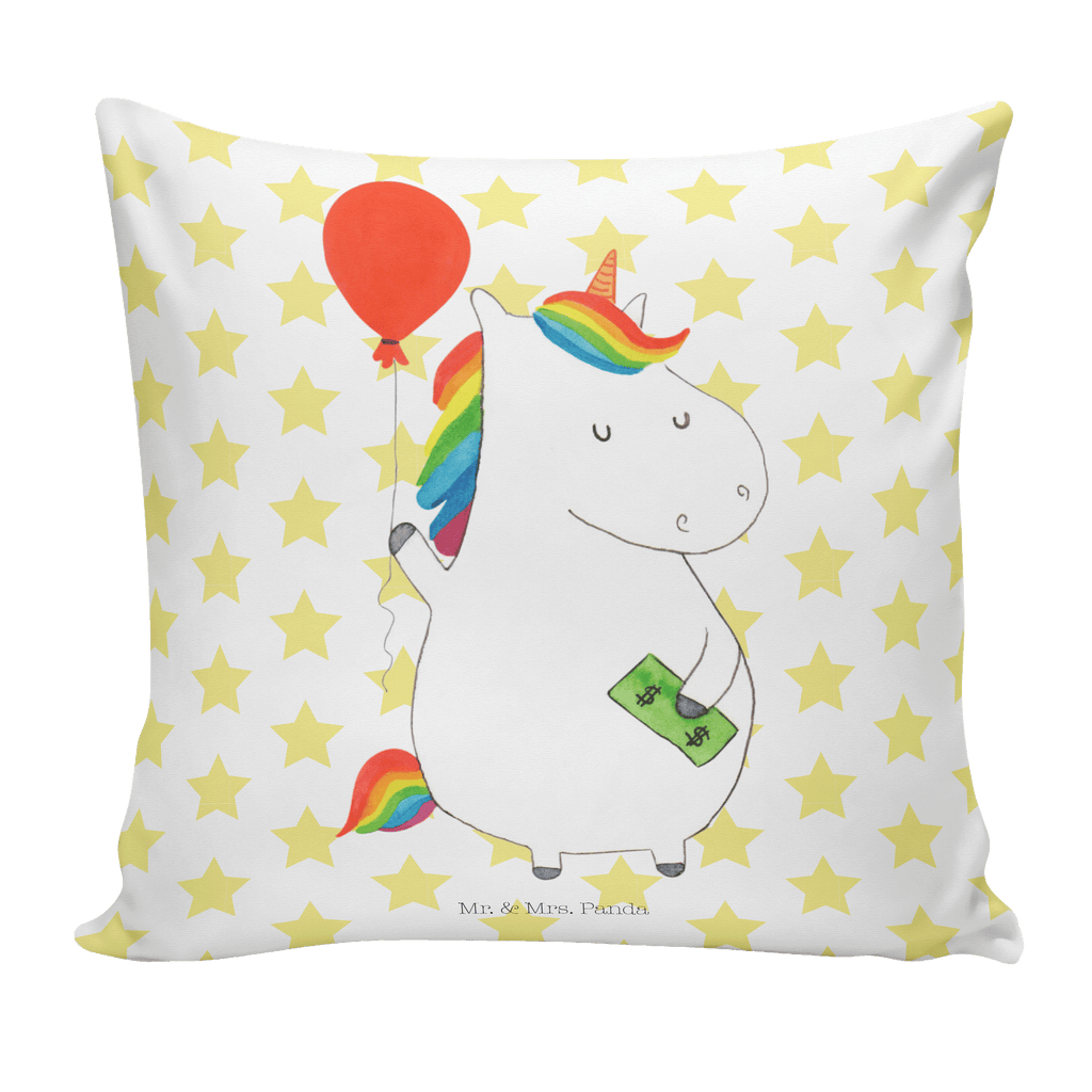 40x40 Kissen Einhorn Luftballon Kissenhülle, Kopfkissen, Sofakissen, Dekokissen, Motivkissen, Einhorn, Einhörner, Einhorn Deko, Pegasus, Unicorn, Luftballon, Geld, Lebenslust, Freude, Geschenk, Freundin