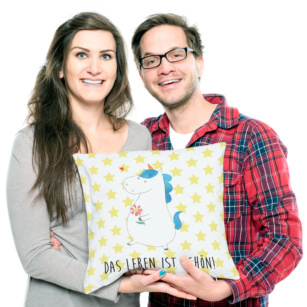 40x40 Kissen Einhorn Spaziergang Kissenhülle, Kopfkissen, Sofakissen, Dekokissen, Motivkissen, Einhorn, Einhörner, Einhorn Deko, Pegasus, Unicorn, Glitzer, Blumen, Spaziergang, Motivation, Gute Laune, Freude, Freundin, Mutter, Schwester