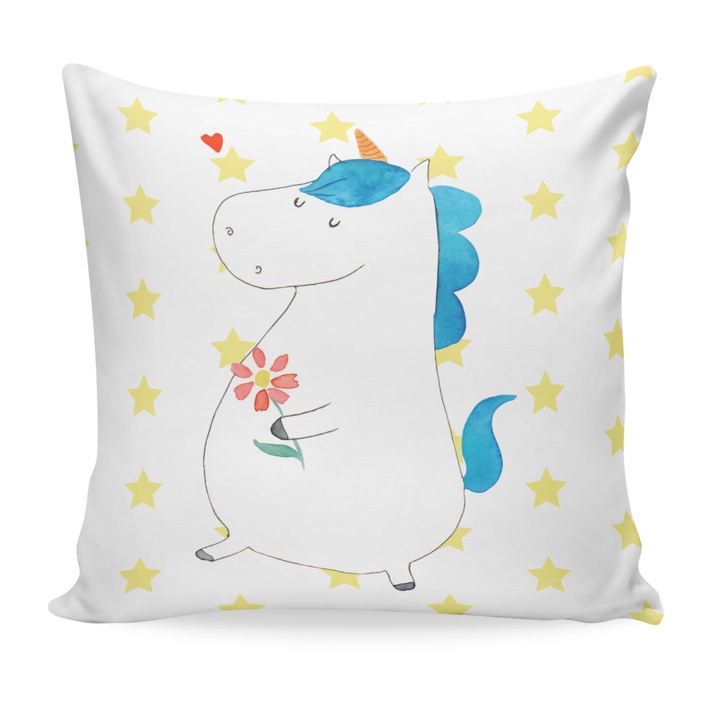40x40 Kissen Einhorn Spaziergang Kissenhülle, Kopfkissen, Sofakissen, Dekokissen, Motivkissen, Einhorn, Einhörner, Einhorn Deko, Pegasus, Unicorn, Glitzer, Blumen, Spaziergang, Motivation, Gute Laune, Freude, Freundin, Mutter, Schwester