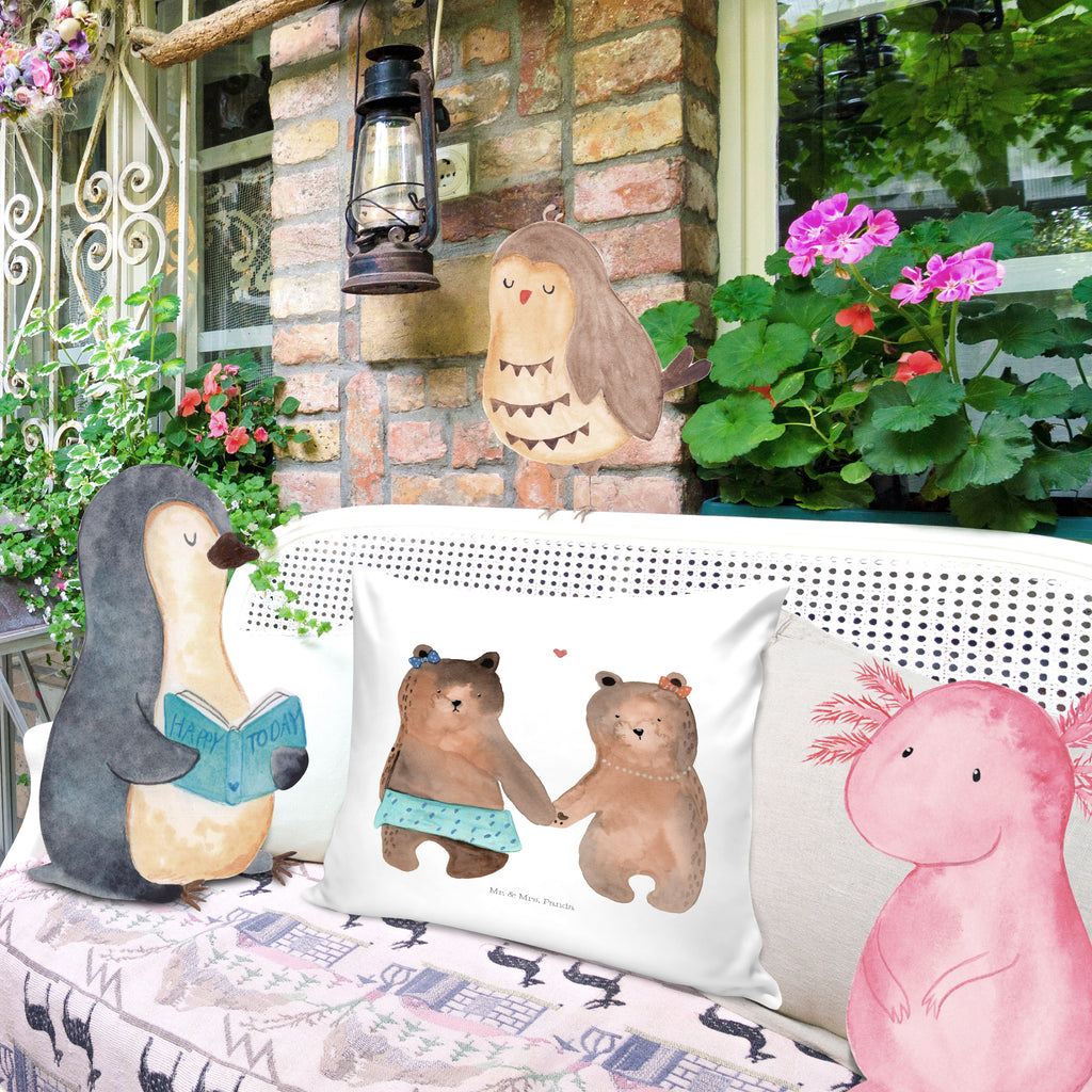 40x40 Kissen Bär Freundin Kissenhülle, Kopfkissen, Sofakissen, Dekokissen, Motivkissen, Bär, Teddy, Teddybär, Bär Freundin Beste Freund Liebe Liebesbeweis Verliebt Kumpel Kumpeliene