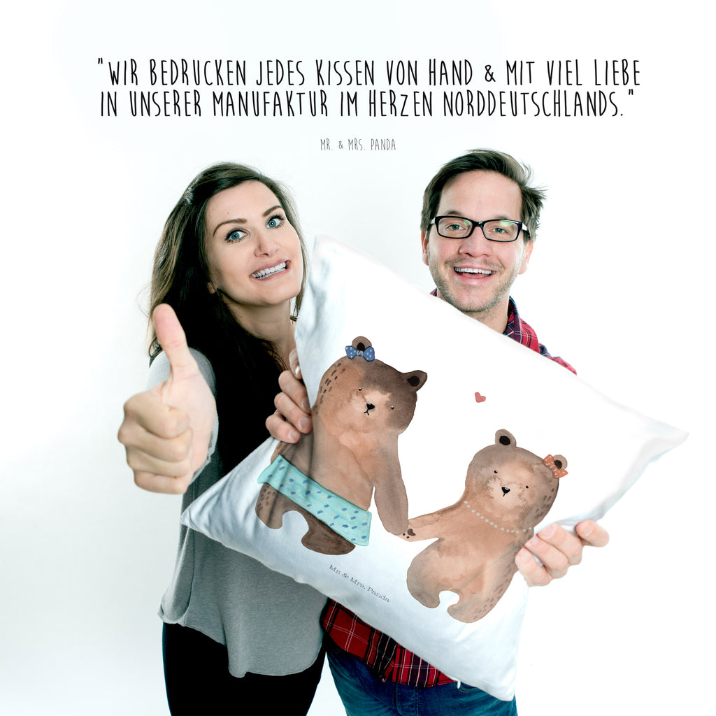 40x40 Kissen Bär Freundin Kissenhülle, Kopfkissen, Sofakissen, Dekokissen, Motivkissen, Bär, Teddy, Teddybär, Bär Freundin Beste Freund Liebe Liebesbeweis Verliebt Kumpel Kumpeliene