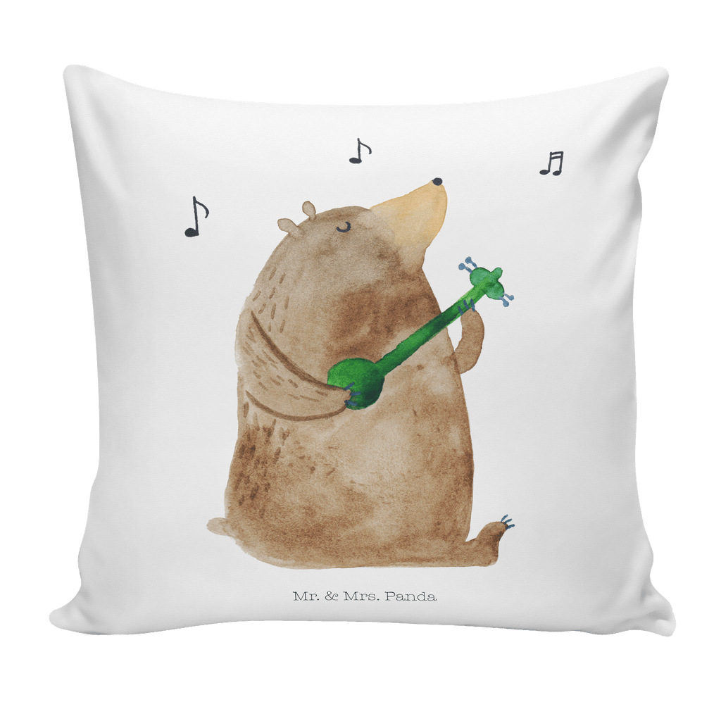 40x40 Kissen Bär Lied Kissenhülle, Kopfkissen, Sofakissen, Dekokissen, Motivkissen, Bär, Teddy, Teddybär, Bärchen, Bear, Liebeslied, Lied, Song, Valentinstag, Valentine, Geschenk, Partner, Liebe, Freundin, Frau, Herz, Spruch