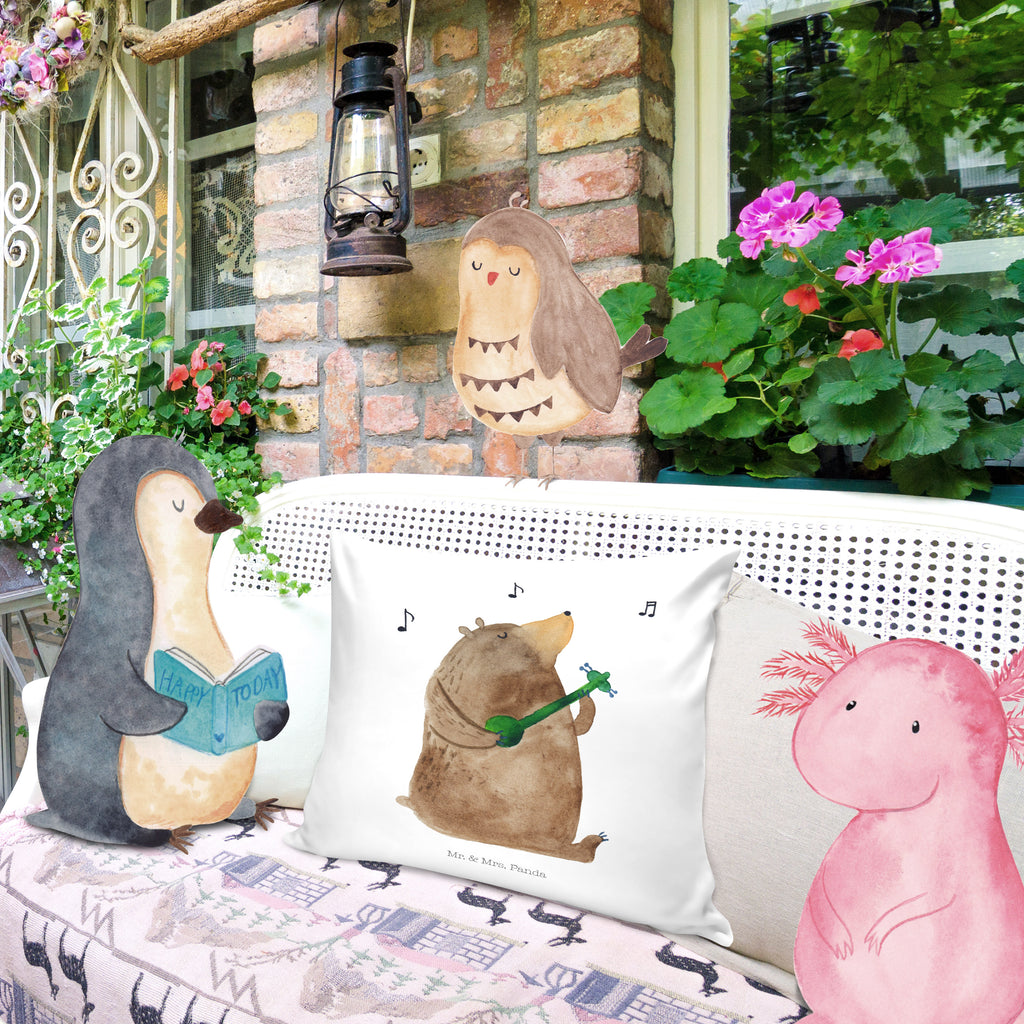 40x40 Kissen Bär Lied Kissenhülle, Kopfkissen, Sofakissen, Dekokissen, Motivkissen, Bär, Teddy, Teddybär, Bärchen, Bear, Liebeslied, Lied, Song, Valentinstag, Valentine, Geschenk, Partner, Liebe, Freundin, Frau, Herz, Spruch