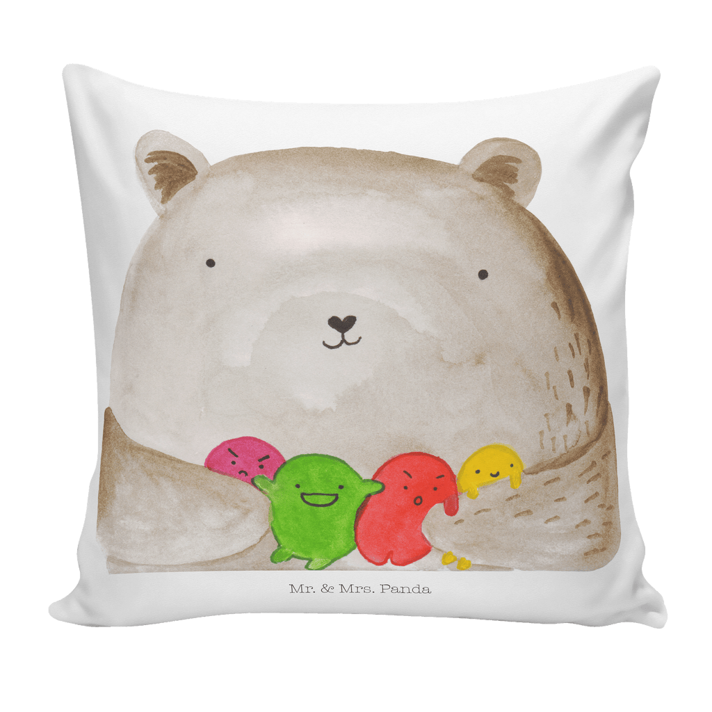 40x40 Kissen Bär Gefühl Kissenhülle, Kopfkissen, Sofakissen, Dekokissen, Motivkissen, Bär, Teddy, Teddybär, Wahnsinn, Verrückt, Durchgedreht