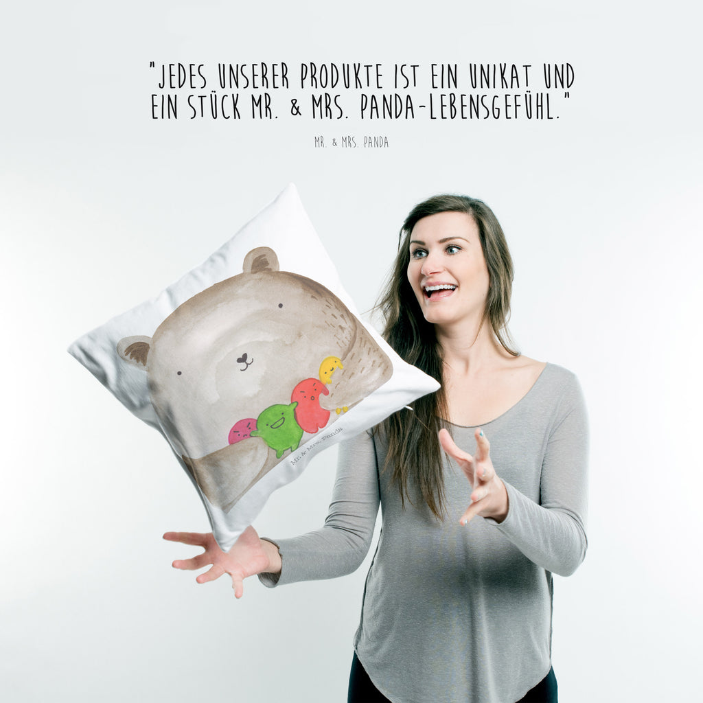 40x40 Kissen Bär Gefühl Kissenhülle, Kopfkissen, Sofakissen, Dekokissen, Motivkissen, Bär, Teddy, Teddybär, Wahnsinn, Verrückt, Durchgedreht