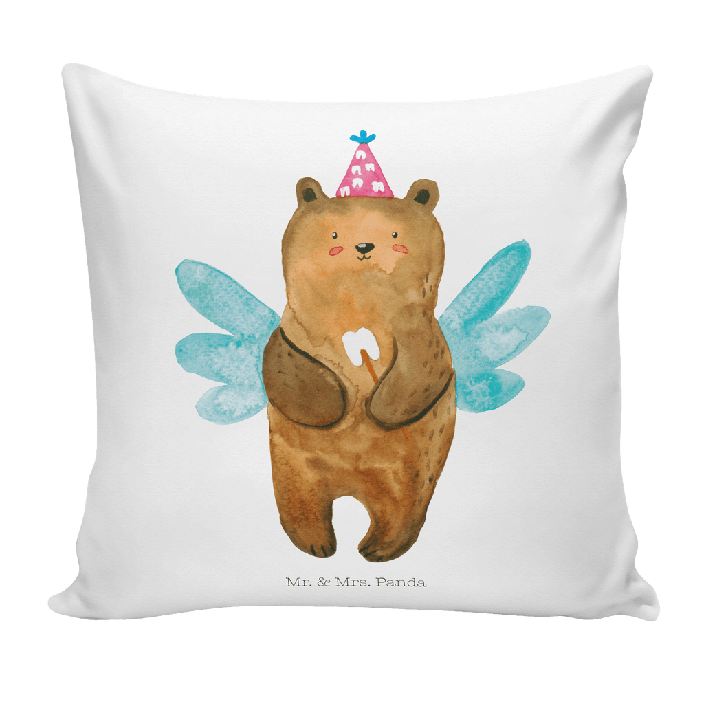 40x40 Kissen Zahnfee Bär Kissenhülle, Kopfkissen, Sofakissen, Dekokissen, Motivkissen, Bär, Teddy, Teddybär, Zahnfee, Fee, Milchzahn, Erster Zahn