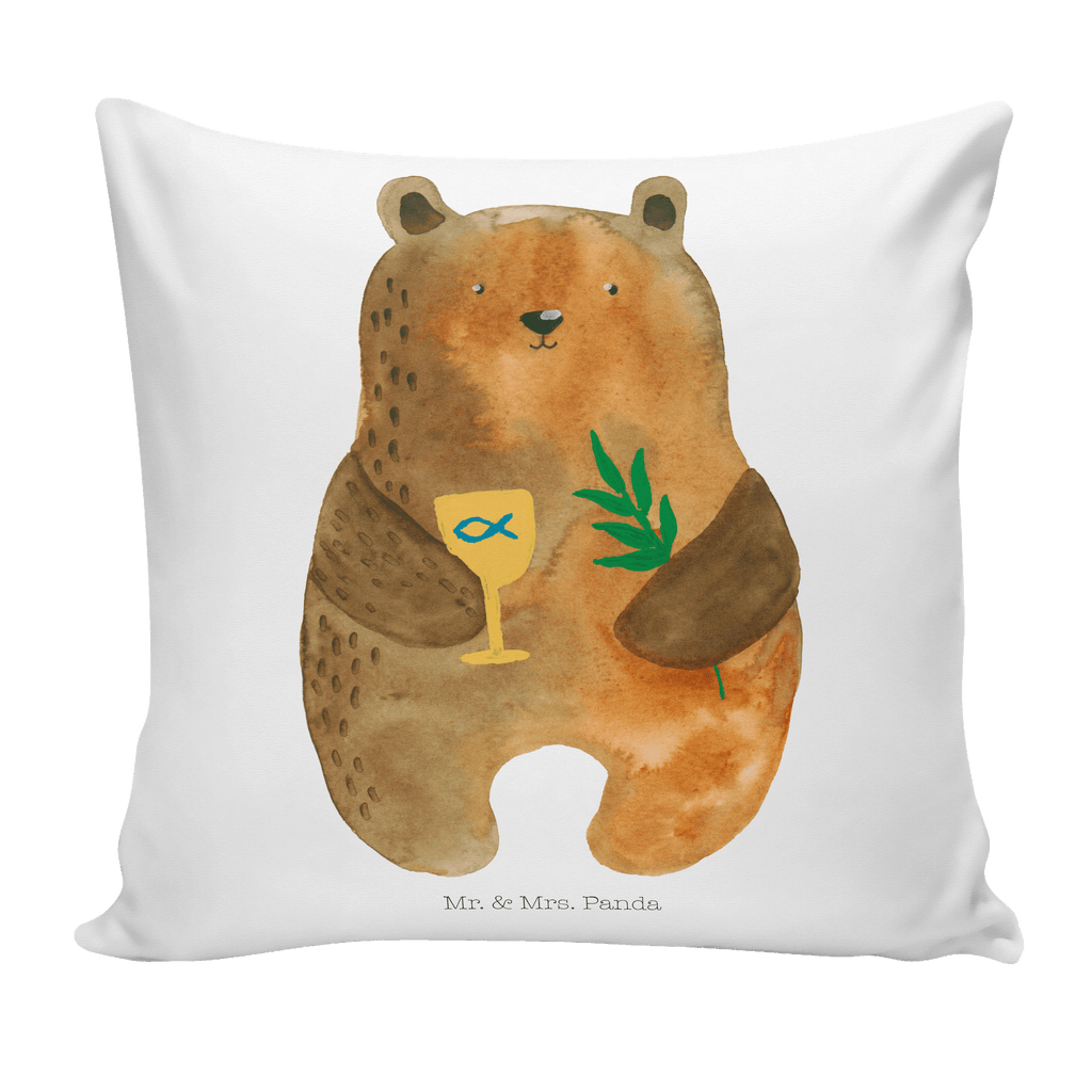 40x40 Kissen Konfirmation-Bär Kissenhülle, Kopfkissen, Sofakissen, Dekokissen, Motivkissen, Bär, Teddy, Teddybär, Konfirmation, Kirche, evangelisch, Gottesdienst