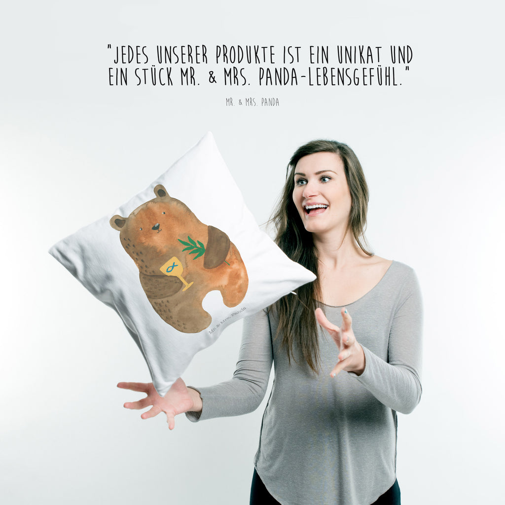 40x40 Kissen Konfirmation-Bär Kissenhülle, Kopfkissen, Sofakissen, Dekokissen, Motivkissen, Bär, Teddy, Teddybär, Konfirmation, Kirche, evangelisch, Gottesdienst