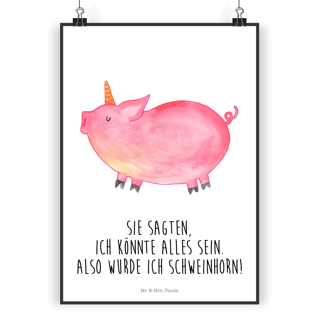 Poster Einhorn Schweinhorn Poster, Wandposter, Bild, Wanddeko, Küchenposter, Kinderposter, Wanddeko Bild, Raumdekoration, Wanddekoration, Handgemaltes Poster, Mr. & Mrs. Panda Poster, Designposter, Kunstdruck, Posterdruck, Einhorn, Einhörner, Einhorn Deko, Pegasus, Unicorn, Party, Spaß, Schwein, Schweinhorn, Bauer, witzig. lustig, Spruch, geschenk, Pig, Piggy, funny, english, englisch