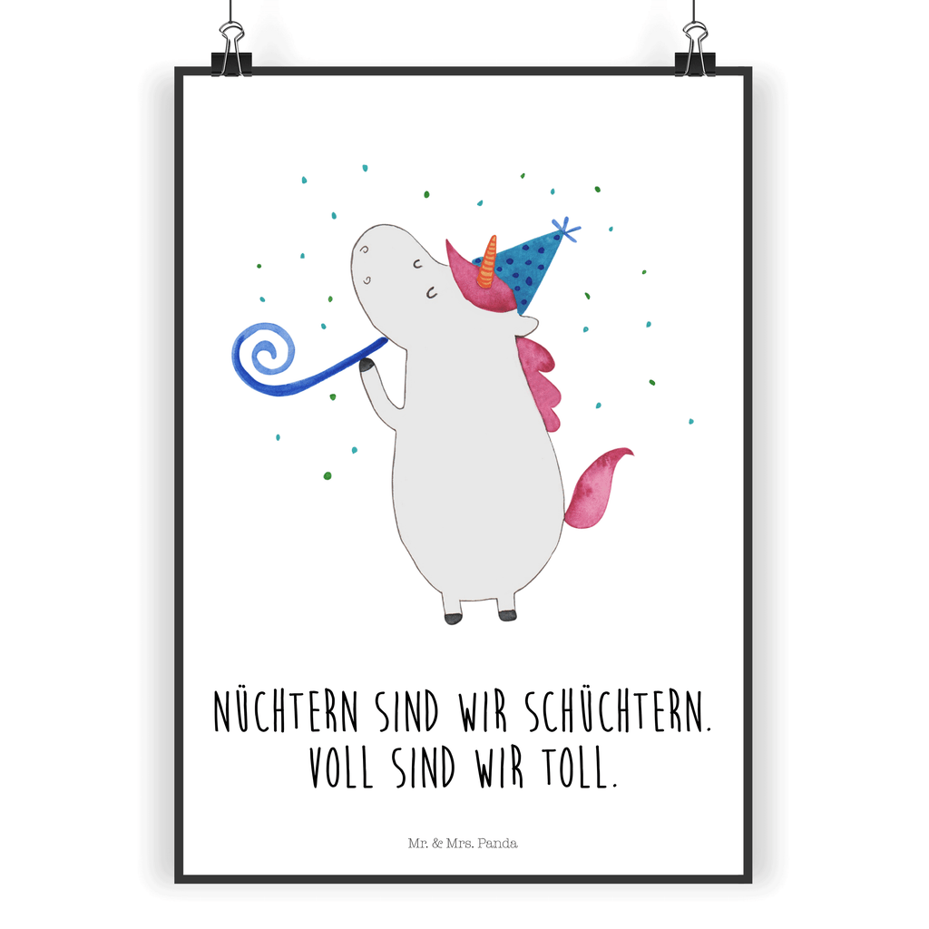 Poster Einhorn Party Poster, Wandposter, Bild, Wanddeko, Küchenposter, Kinderposter, Wanddeko Bild, Raumdekoration, Wanddekoration, Handgemaltes Poster, Mr. & Mrs. Panda Poster, Designposter, Kunstdruck, Posterdruck, Einhorn, Einhörner, Einhorn Deko, Pegasus, Unicorn, Glitzer, Konfetti, Party, Geburtstag, Feier, Fest, Alkohol, Disco, Club