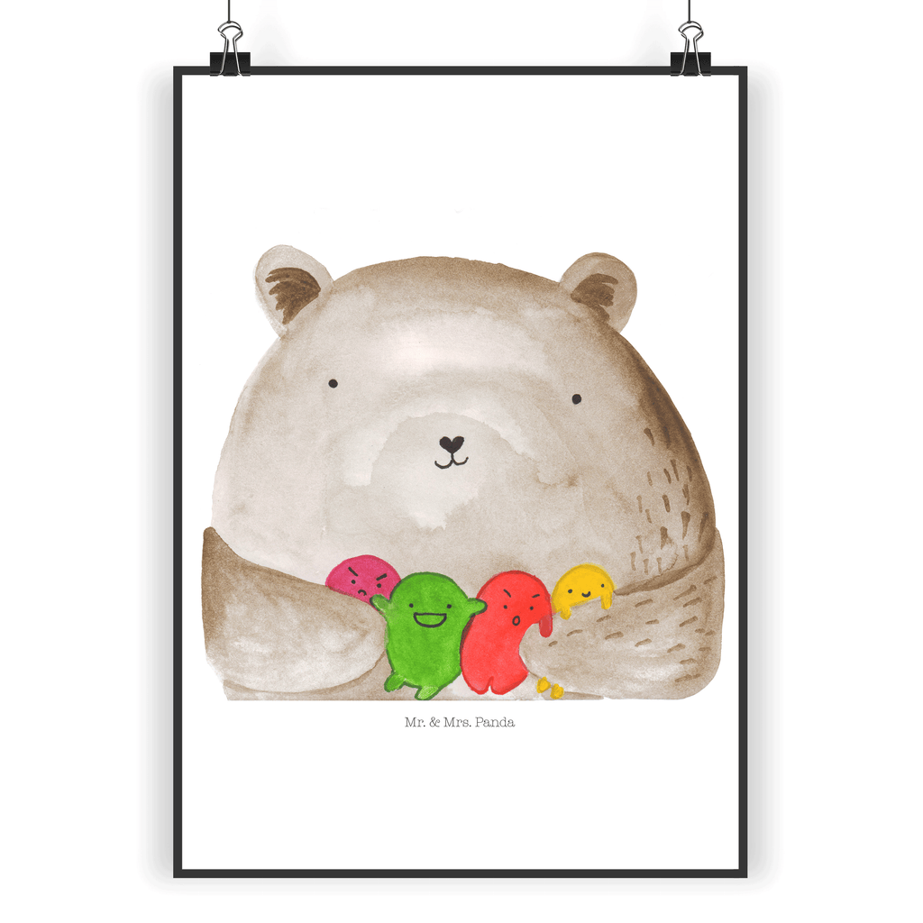 Poster Bär Gefühl Poster, Wandposter, Bild, Wanddeko, Küchenposter, Kinderposter, Wanddeko Bild, Raumdekoration, Wanddekoration, Handgemaltes Poster, Mr. & Mrs. Panda Poster, Designposter, Kunstdruck, Posterdruck, Bär, Teddy, Teddybär, Wahnsinn, Verrückt, Durchgedreht