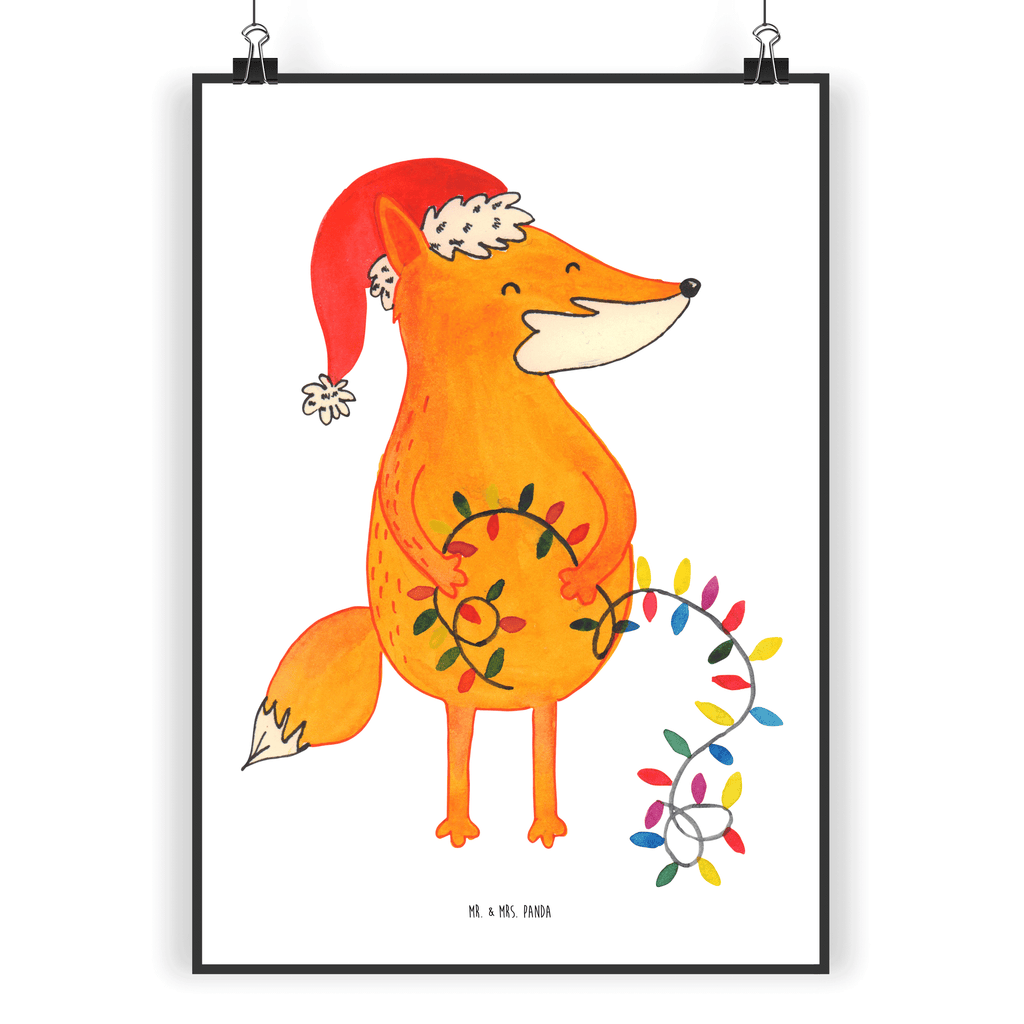 Poster Fuchs Weihnachten Poster, Wandposter, Bild, Wanddeko, Küchenposter, Kinderposter, Wanddeko Bild, Raumdekoration, Wanddekoration, Handgemaltes Poster, Mr. & Mrs. Panda Poster, Designposter, Kunstdruck, Posterdruck, Winter, Weihnachten, Weihnachtsdeko, Nikolaus, Advent, Heiligabend, Wintermotiv, Fuchs, Füchse, Spruch schön, Geschenk Weihnachten, Weihnachtsmann, Weihnachtszeit