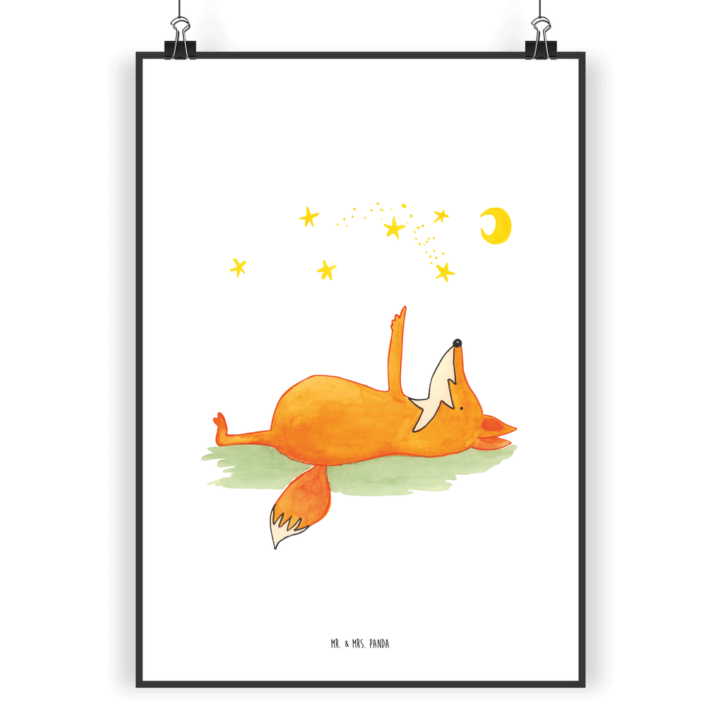 Poster Fuchs Sterne Poster, Wandposter, Bild, Wanddeko, Küchenposter, Kinderposter, Wanddeko Bild, Raumdekoration, Wanddekoration, Handgemaltes Poster, Mr. & Mrs. Panda Poster, Designposter, Kunstdruck, Posterdruck, Fuchs, Füchse, tröstende Worte, Spruch positiv, Spruch schön, Romantik, Always Look on the Bright Side of Life