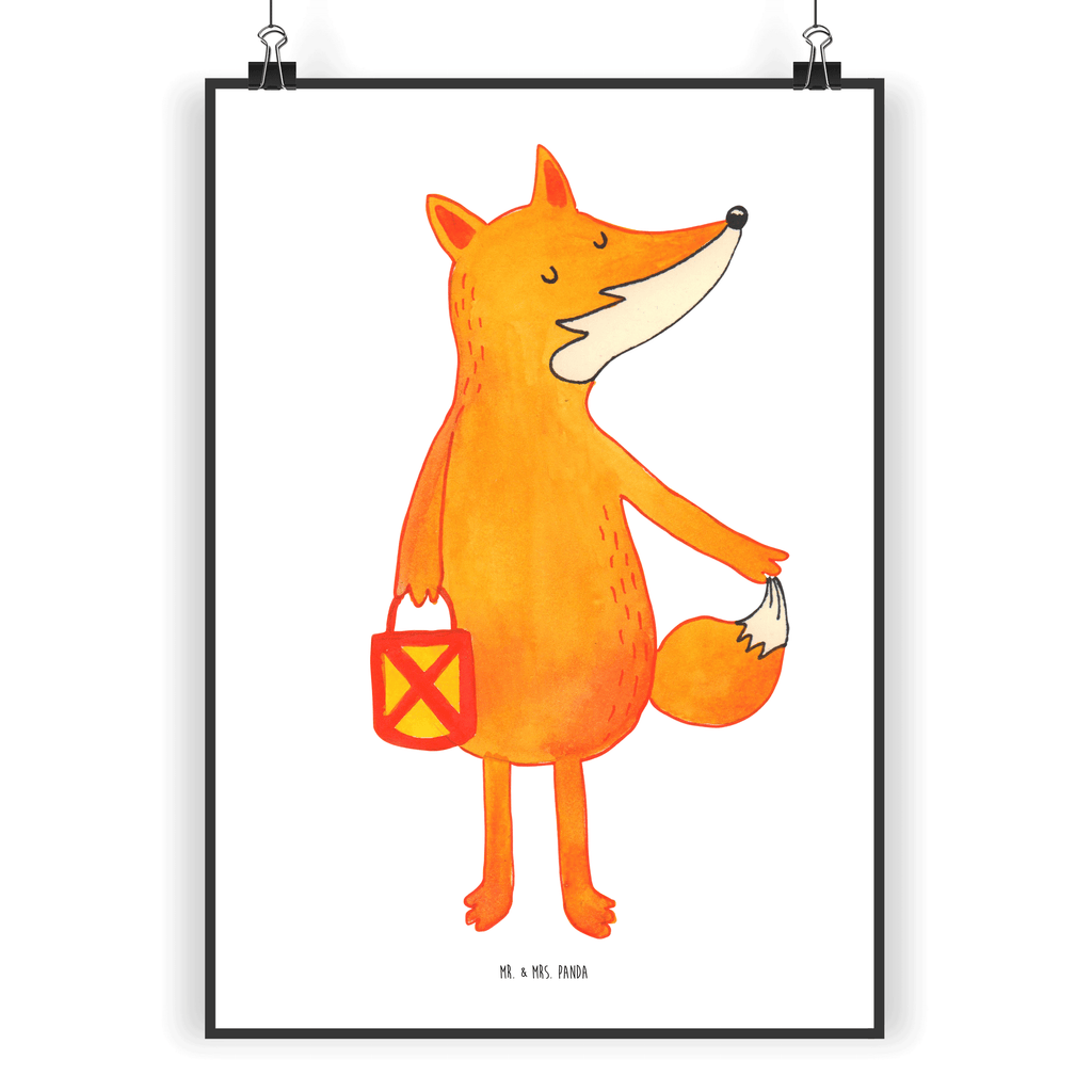 Poster Fuchs Laterne Poster, Wandposter, Bild, Wanddeko, Küchenposter, Kinderposter, Wanddeko Bild, Raumdekoration, Wanddekoration, Handgemaltes Poster, Mr. & Mrs. Panda Poster, Designposter, Kunstdruck, Posterdruck, Fuchs, Füchse, Spruch trösten, Liebeskummer Spruch, Laterne, Sankt Martin, Laternenumzug, Aufmuntern, Cäsar Otto Hugo Flaischlen