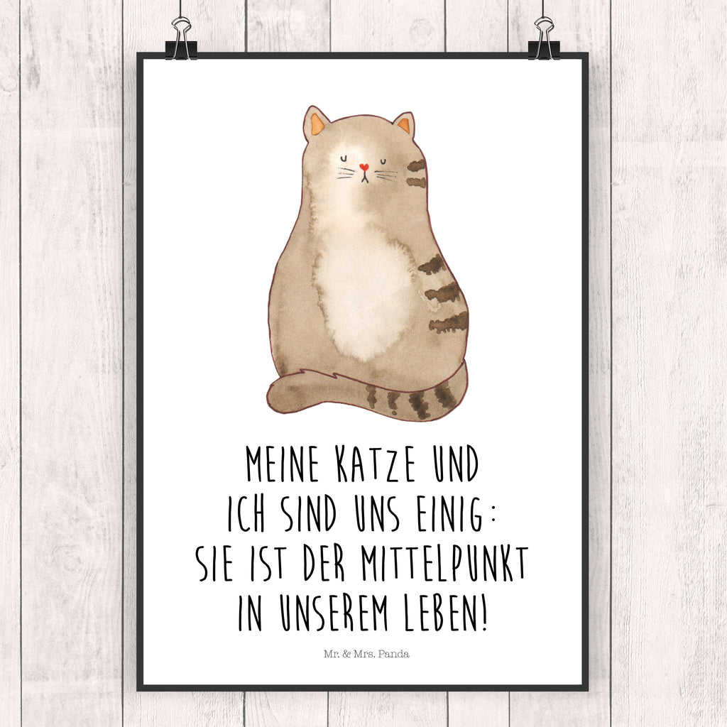 Poster Katze sitzend Poster, Wandposter, Bild, Wanddeko, Küchenposter, Kinderposter, Wanddeko Bild, Raumdekoration, Wanddekoration, Handgemaltes Poster, Mr. & Mrs. Panda Poster, Designposter, Kunstdruck, Posterdruck, Katze, Katzenmotiv, Katzenfan, Katzendeko, Katzenfreund, Katzenliebhaber, Katzenprodukte, Katzenartikel, Katzenaccessoires, Katzensouvenirs, Katzenliebhaberprodukte, Katzenmotive, Katzen, Kater, Mietze, Cat, Cats, Katzenhalter, Katzenbesitzerin, Haustier, Katzenliebe, Lebensinhalt, Liebe, Mittelpunkt, Familie